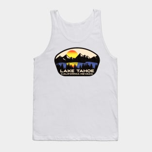 Lake Tahoe California Nevada Ski Skiing Boating Hiking Camping Vintage Tank Top